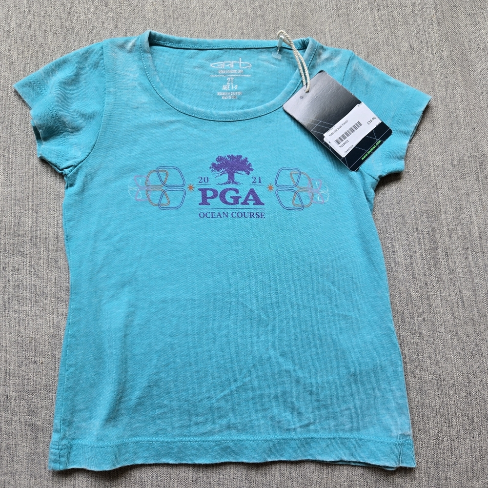 Toddler 2T 2021 PGA Ocean Course T-Shirt NWT Light Blue